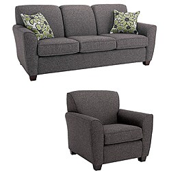 Mirage 2-piece Grey Fabric Sofa and Chair Set