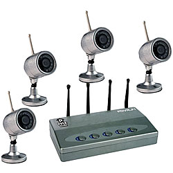 Pyle PDVRJ4 Wireless 4-camera Color Surveillance Kit
