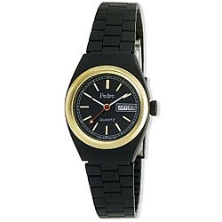 Pedre Women's Black Anodized Bracelet Watch