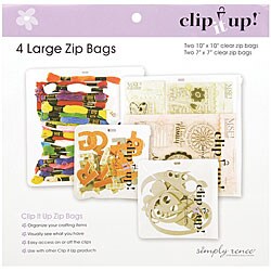 Clip It Up Large 4-piece Zipper Bag Set