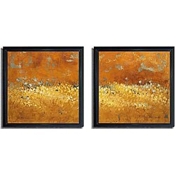 Lanie Loreth 'Flower Fields I and II' Framed Canvas 2-piece Art Set