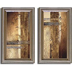 Tito Quintero 'Bamboo Inspirations' Framed Canvas 2-piece Art Set