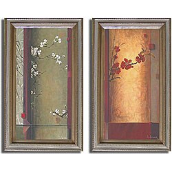 Don Li-Leger 'Blossom Tapestry I and II' Framed Canvas 2-piece Art Set