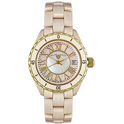 Swiss Legend Women's 'Karamica' Beige Ceramic Watch
