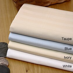 Sateen Stripe 410 Thread Count Queen Sheet Set