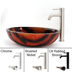 Fontaine Vessel Faucet and Molten Lava Sink Combo