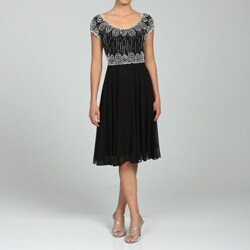 J Kara Women's Beaded Babydoll Cocktail Dress | Overstock.com