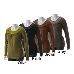Everyday Brand Women's Plus Size Sequin Neck Tunic