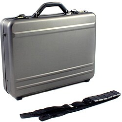 World Traveler Aluminum Dark Iron Laptop Attache Case