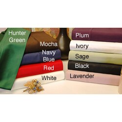 Egyptian Cotton 300 Thread Count Solid Pillowcases (Set of 2)