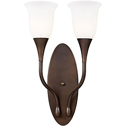 Cabaret Aged Bronze 2-light Wall Sconce