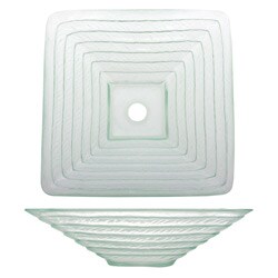 Geyser Frosted Tempered Glass Bathroom Vessel Sink