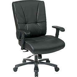 Office Star Big and Tall Deluxe Top Grain Leather Executive Chair