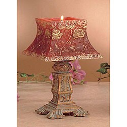 Square Red/ Gold Lace Candle Lamps (Pack of 6)