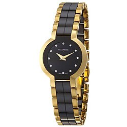 Wittnauer Women's Ceramic Yellow Goldtone Diamond Watch