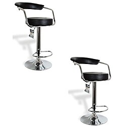 Buffalo Tools Round Black Padded Barstools (Set of 2)