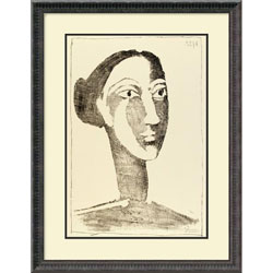 Pablo Picasso 'Head of a Woman with a Chignon' Framed Art Print