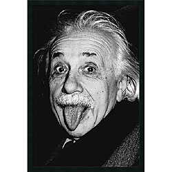 'Albert Einstein - Funny Face' Gel-coated Textured Art