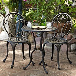 Thomas Cast Aluminum Dark Gold 3-piece Bistro Set