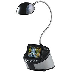 KNG 003606 Black Zeus Digital Photo Frame Lamp