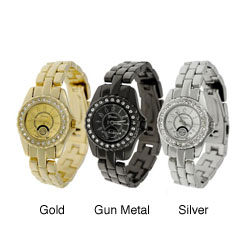 Geneva Women's Platinum Rhinestone Watch