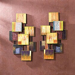 Geometric 2-piece Wall Sculpture Set