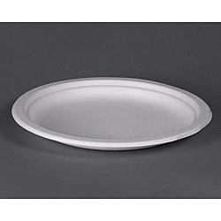 ECOPRO CO 8.5-inch Bamboo Fiber Compostable Round Plates (Case of 500) 