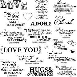 Fiskars Lasting Love 8x8-inch Quote Clear Stamp Sheet