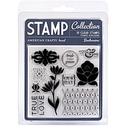 American Crafts Small Clear I Do Boutonniere Stamps