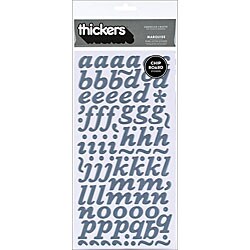 American Crafts I Do Marquise Pearl Chipboard/ Black Alpha Stickers