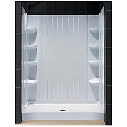 DreamLine 34x60-inch Clear Glass Bathtub Replacement Shower Kit