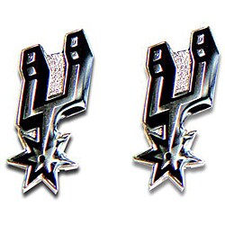 San Antonio Spurs NBA Charm Post Stud Logo Earring Set 