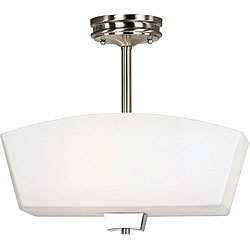 Oslo 2-light Nickel Semi-Flush 