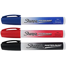 Sharpie Water-Based Opaque Poster-Paint Markers (Pack of 3)