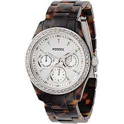 Fossil ES2456 Women's 'Stella' Faux Tortoise Glitz Watch