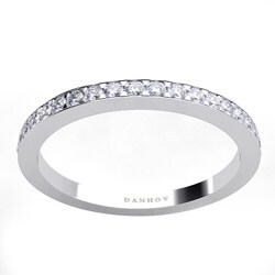 Danhov 14k White Gold 1/3ct TDW Diamond Wedding Band (G, VS2)