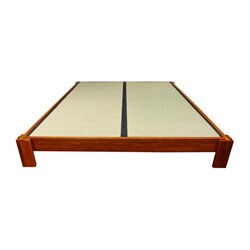 Mahogany Honey Twin Tatami Platform Bed (China)