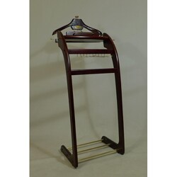 Windsor Signature Dark Mahogany with Brass Hardware Valet Stand