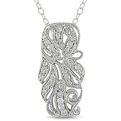 Miadora Sterling Silver 1/5ct TDW Diamond Fashion Necklace (H-I, I3)