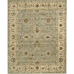 Handmade Beaufort Blue Wool Rug (7'6 x 9'6)
