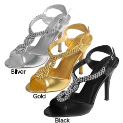 Adi Designs Women's Rhinestone Detail Heels