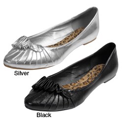 Adi Designs Women's Ruffle Detail Ballet Flats