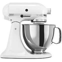 KitchenAid White 5-quart Artisan Stand Mixer (Refurbished)