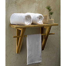 Farmed Teak Oil Finished Spa Shelf (Thailand)