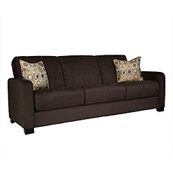 Trace Convert-a-Couch Brown Microfiber Futon Sofa Sleeper