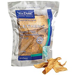 30-count Large CET HEXtra Premium Oral Hygiene Dog Chews (Pack of 3)