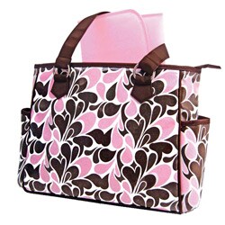 Pink and Brown Fashion Diaper Tote