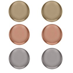 14k White, Yellow and Pink Gold Stud Earrings