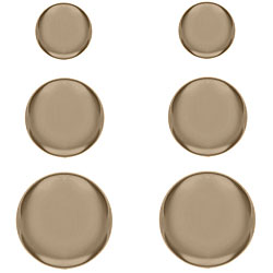 14k Yellow Gold 3, 6 and 8-mm Round Stud Earrings (Pack of 3 Pair)