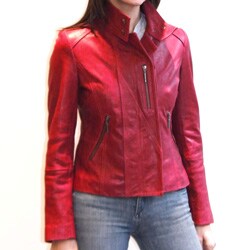IZOD Women's Plus Size Leather Moto-inspired Jacket